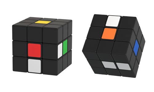 обнаружение начальных положений белых кубиков