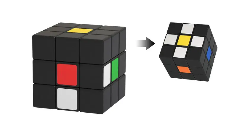 This video show you the rotations to be used to reach the goal one